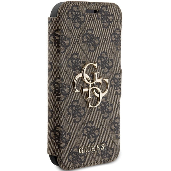 Guess 4G Metal Logo-hylster til iPhone 15 Pro Max - brun