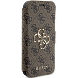 Guess 4G Metal Logo-hylster til iPhone 15 Pro Max - brun