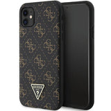 Guess 4G Triangle Metal Logo-hylster til iPhone 11 / XR - sort
