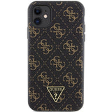 Guess 4G Triangle Metal Logo-hylster til iPhone 11 / XR - sort
