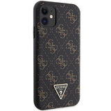 Guess 4G Triangle Metal Logo-hylster til iPhone 11 / XR - sort