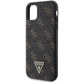 Guess 4G Triangle Metal Logo-hylster til iPhone 11 / XR - sort