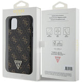 Guess 4G Triangle Metal Logo-hylster til iPhone 11 / XR - sort