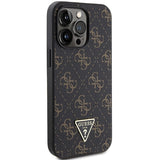 Guess 4G Triangle Metal Logo-hylster til iPhone 14 Pro - sort