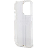 Guess IML 4G Gold Stripe-fodral til iPhone 14 Pro Max - pink