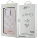 Guess 4G Stripe Collection-hylster til iPhone 15 Pro - pink