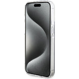 Guess IML 4G Gold Stripe-fodral til iPhone 15 Pro - sort