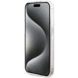 Guess IML 4G Gold Stripe-fodral til iPhone 15 Pro - pink