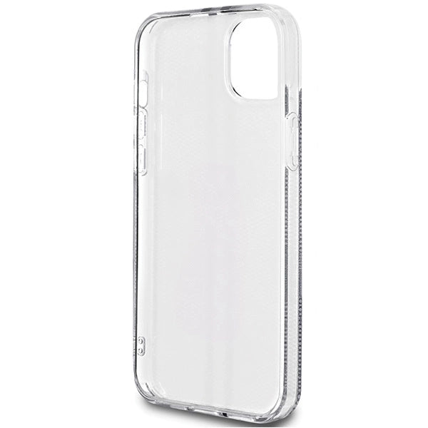 Guess IML 4G Gold Stripe-kasse til iPhone 15 Plus / 14 Plus - sort