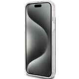 Guess IML 4G Gold Stripe-kasse til iPhone 15 Plus / 14 Plus - brun