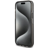 Guess Liquid Glitter Gold Stripes case til iPhone 15 Plus / 14 Plus - sort