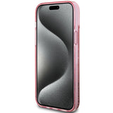 Guess Liquid Glitter Gold Stripes case til iPhone 15 Plus / 14 Plus - pink