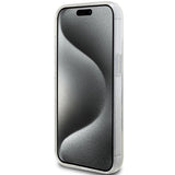 Guess Liquid Glitter Gold Stripes case til iPhone 15 Plus / 14 Plus - gennemsigtig