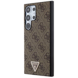 Guess Grip Stand 4G Triangle Strass Case til Samsung Galaxy S24 Ultra - Brunt