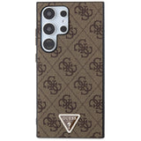 Guess Grip Stand 4G Triangle Strass Case til Samsung Galaxy S24 Ultra - Brunt