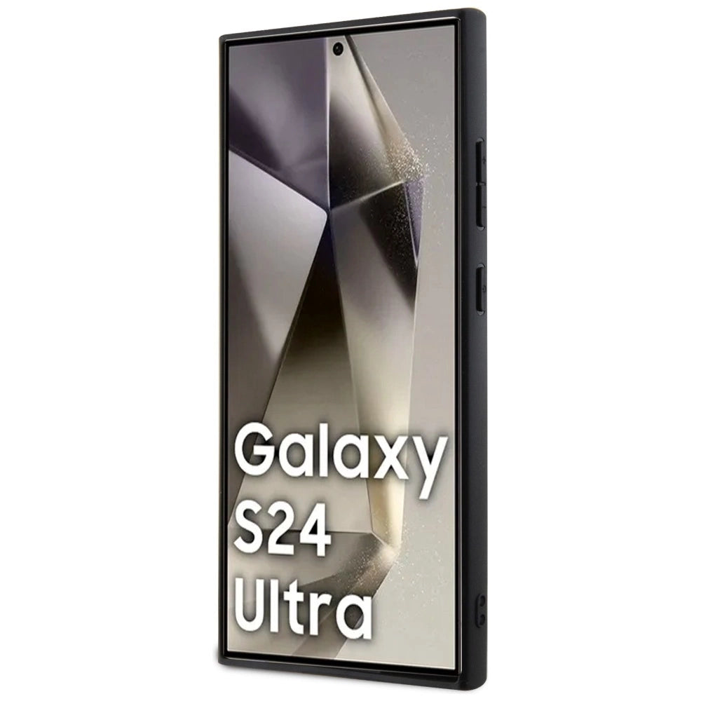 Guess Grip Stand 4G Triangle Strass Case til Samsung Galaxy S24 Ultra - Brunt