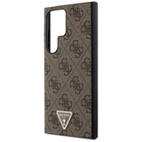 Guess Grip Stand 4G Triangle Strass Case til Samsung Galaxy S24 Ultra - Brunt