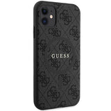 Guess GUHMN61G4GFRK iPhone 11 6.1" / Xr sort/sort hardcase 4G Collection læder Metal Logo MagSafe