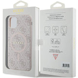 Guess GUHMN61G4GFRP iPhone 11 6.1" / Xr pink/pink hardcase 4G Collection læder Metal Logo MagSafe
