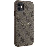 Guess GUHMN61G4GFRW iPhone 11 6.1" / Xr brun/brun hardcase 4G Collection læder Metal Logo MagSafe