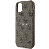 Guess GUHMN61G4GFRW iPhone 11 6.1" / Xr brun/brun hardcase 4G Collection læder Metal Logo MagSafe