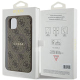 Guess GUHMN61G4GFRW iPhone 11 6.1" / Xr brun/brun hardcase 4G Collection læder Metal Logo MagSafe
