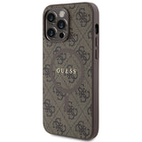 Guess GUHMP15LG4GFRW iPhone 15 Pro 6.1" brun/brun hardcase 4G Collection læder metal logo MagSafe