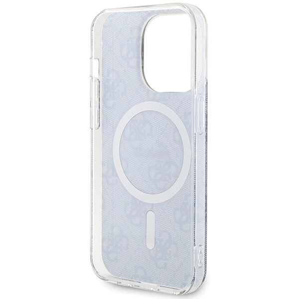 Guess IML 4G MagSafe-hylster til iPhone 15 Pro - blå
