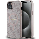 Guess 4G Collection MagSafe-foder for iPhone 15 Plus / 14 Plus - Pink