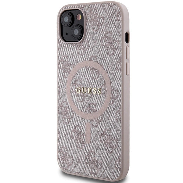 Guess 4G Collection MagSafe-foder for iPhone 15 Plus / 14 Plus - Pink
