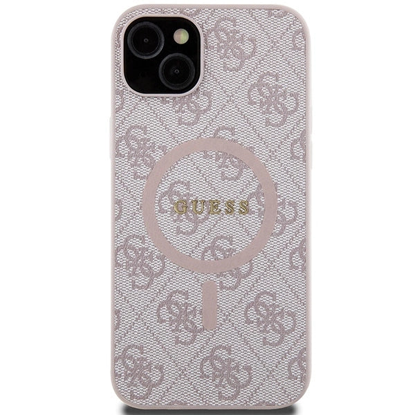 Guess 4G Collection MagSafe-foder for iPhone 15 Plus / 14 Plus - Pink