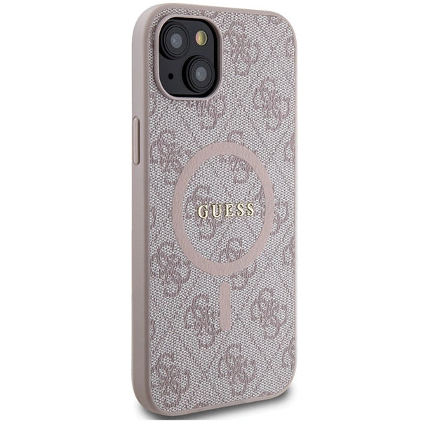 Guess 4G Collection MagSafe-foder for iPhone 15 Plus / 14 Plus - Pink