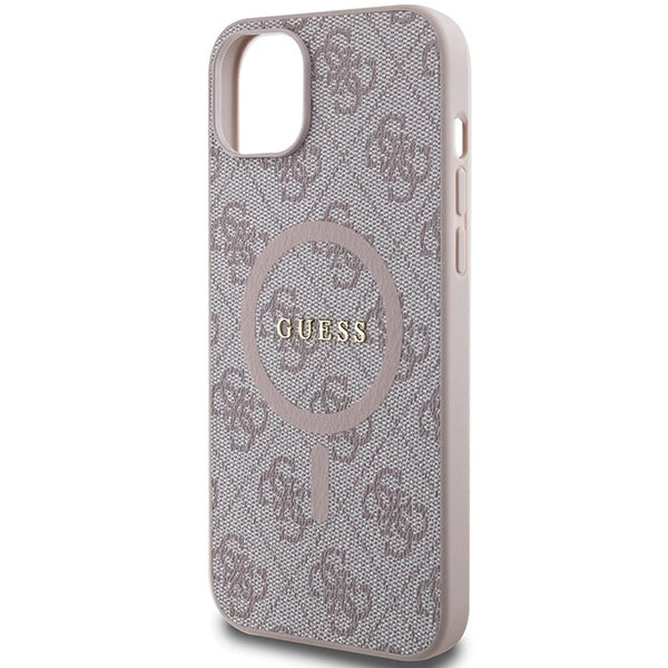 Guess 4G Collection MagSafe-foder for iPhone 15 Plus / 14 Plus - Pink