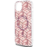 Guess IML GCube MagSafe-hylster til iPhone 15 Plus / 14 Plus - pink