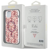 Guess IML GCube MagSafe-hylster til iPhone 15 Plus / 14 Plus - pink