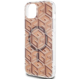 Guess IML GCube MagSafe-hylster til iPhone 15 Plus / 14 Plus - brun