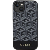 Guess GCube Stripes MagSafe fodtøj til iPhone 15 / 14 / 13 - sort