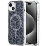 Guess IML GCube MagSafe-hylster til iPhone 15 / 14 / 13 - sort