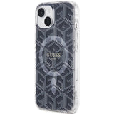 Guess IML GCube MagSafe-hylster til iPhone 15 / 14 / 13 - sort