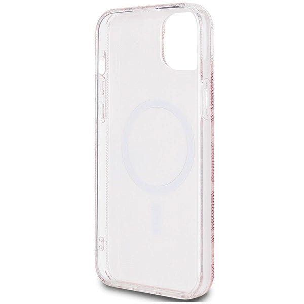 Guess IML GCube MagSafe-hylster til iPhone 15 / 14 / 13 - pink