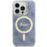 Guess IML 4G MagSafe-fodral til iPhone 15 Pro Max - blå