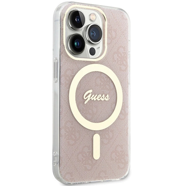 Guess IML 4G MagSafe-fodral til iPhone 15 Pro Max - pink