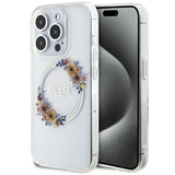 Gæt IML Flowers Wreatch MagSafe iPhone 15 Pro Max Case - klar
