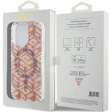 Guess IML GCube MagSafe-hylster til iPhone 15 Pro Max - pink