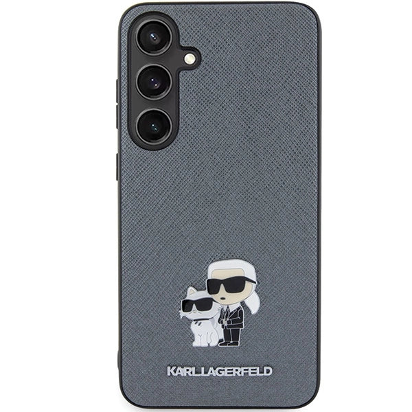 Karl Lagerfeld KLHCS24MPSAKCMPG S24+ S926 hardcase gray/gray Saffiano Karl & Choupette Metal Pin