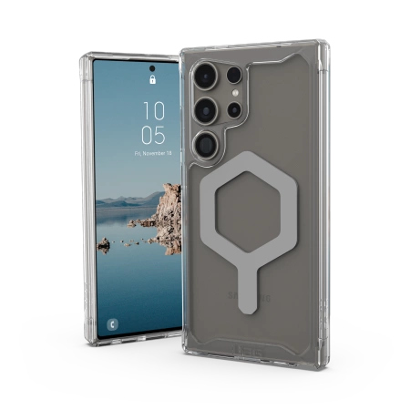 UAG Plyo Pro Magnet-hylster til Samsung Galaxy S24 Ultra med magnetisk modul - gennemsigtig-grå