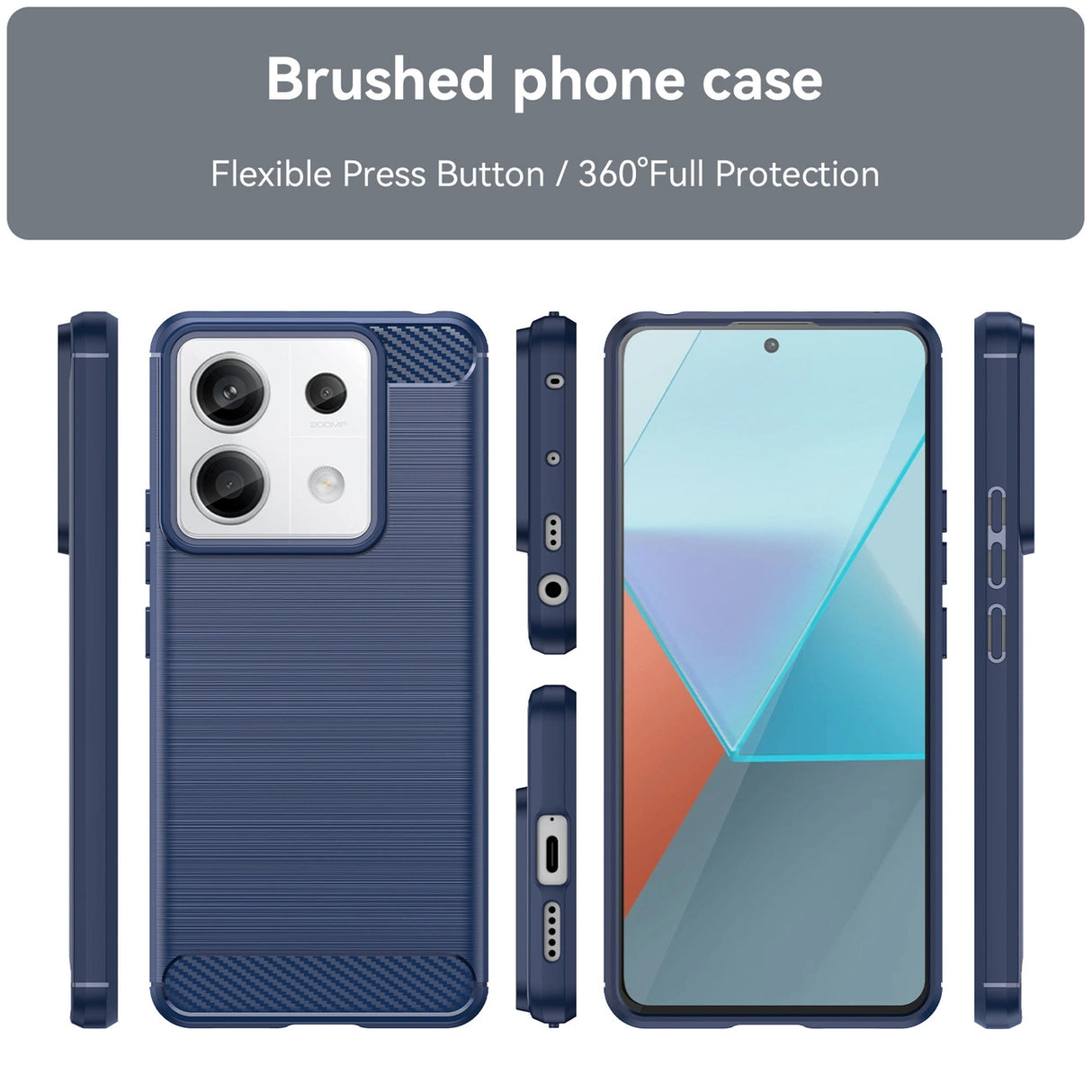 Carbon Case til Xiaomi Redmi Note 13 5G - blå