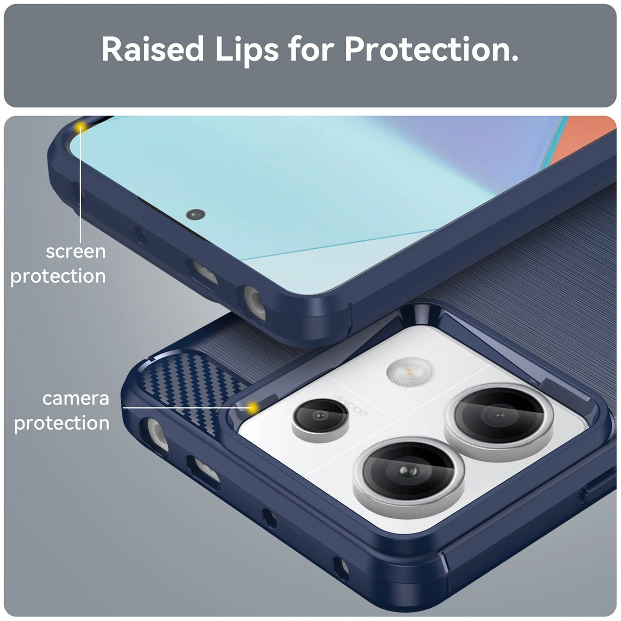 Carbon Case til Xiaomi Redmi Note 13 5G - blå