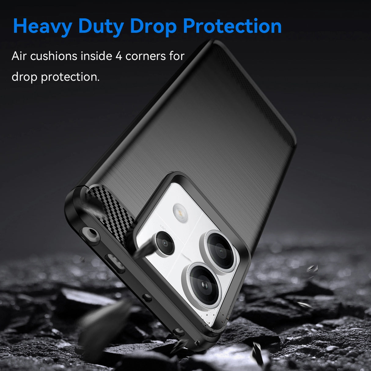 Carbon Case til Xiaomi Redmi Note 13 5G - sort