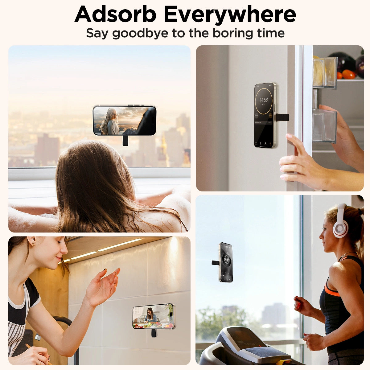 Joyroom JR-ZS393 magnetisk telefonholder med sugekopper - sort